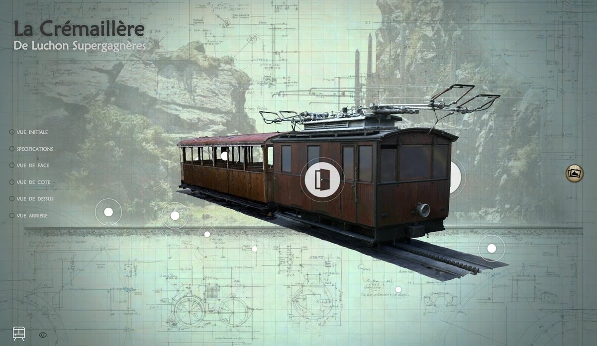 Interface 3D interactive de la motrice